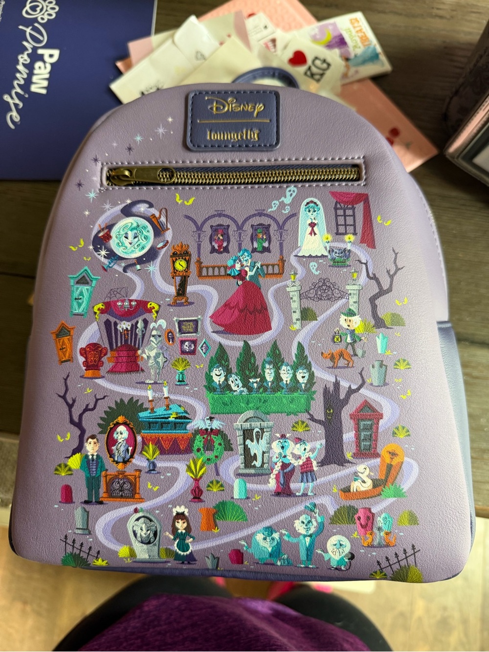 Disney Loungefly Haunted Mansion Map Mini Backpack NWT